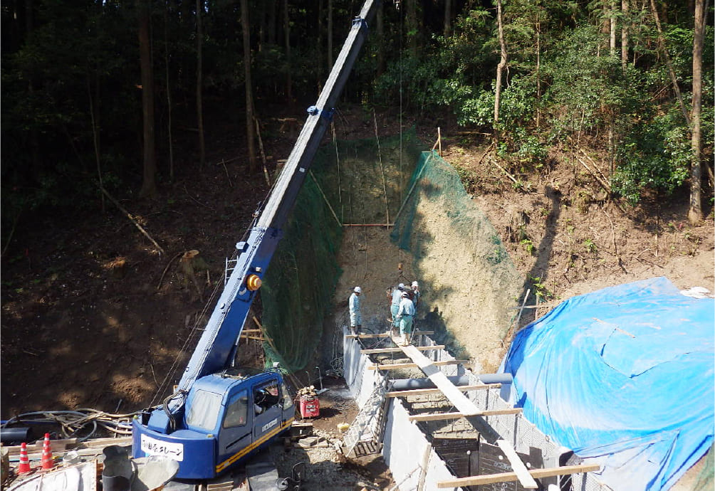 ▲ 道路改良工事